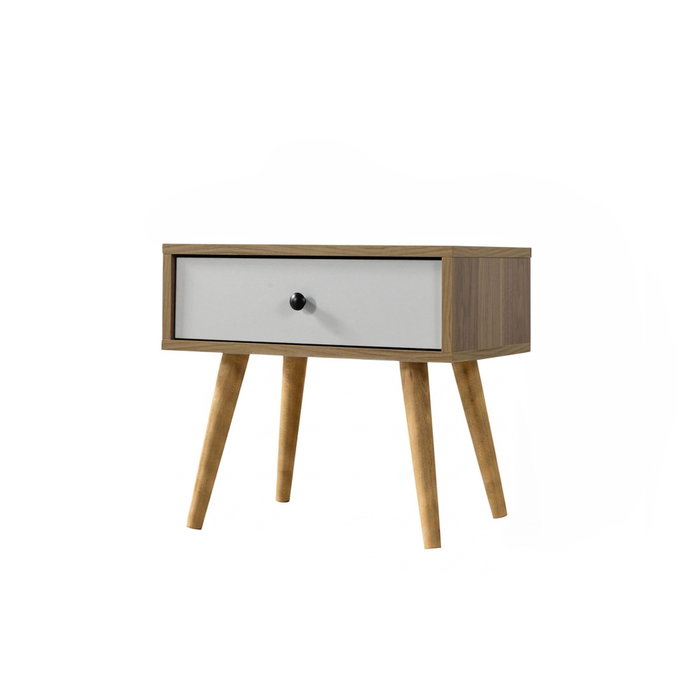 Hanah Home Vita 5107 Mesita de noche Nogal y Blanco Hanah Home Vita 5107 Mesita de noche Nogal y Blanco